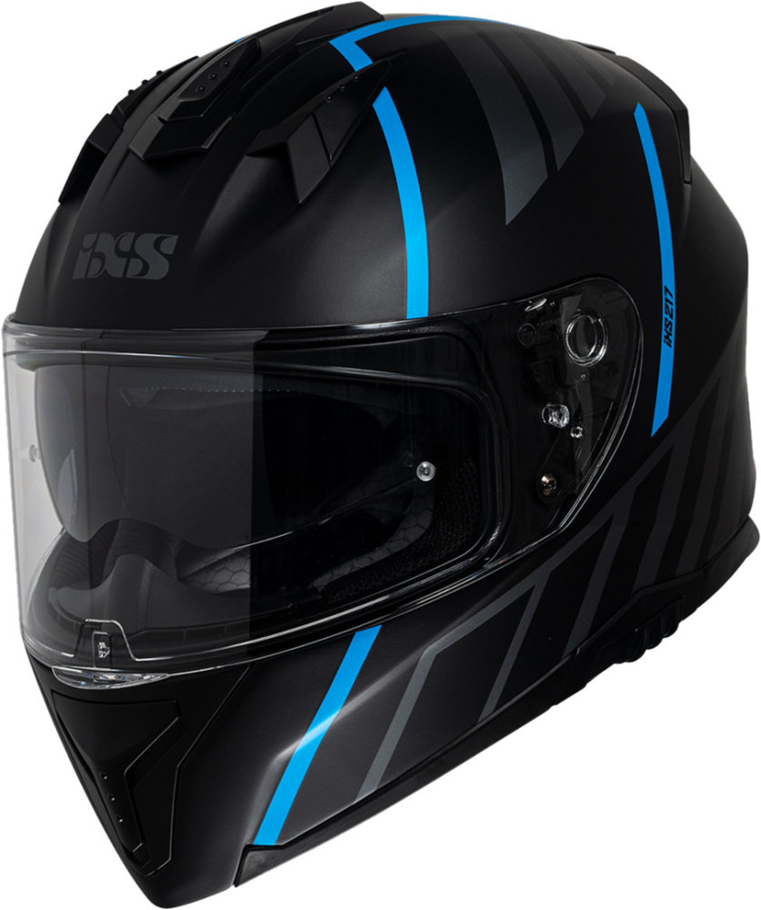 IXS Integralhelm iXS217 2.0 matt schwarz-hell blau M