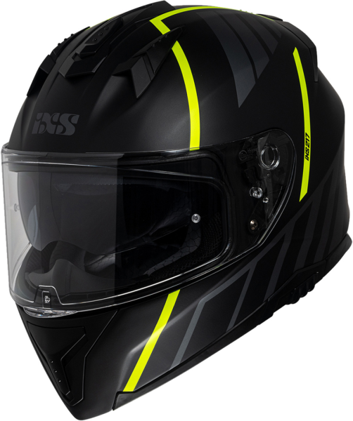 IXS Integralhelm iXS217 2.0 matt schwarz-gelb fluo