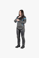 IXS Sport Damen Jacke Trigonis-Air dunkelgrau-grau-türkis DM
