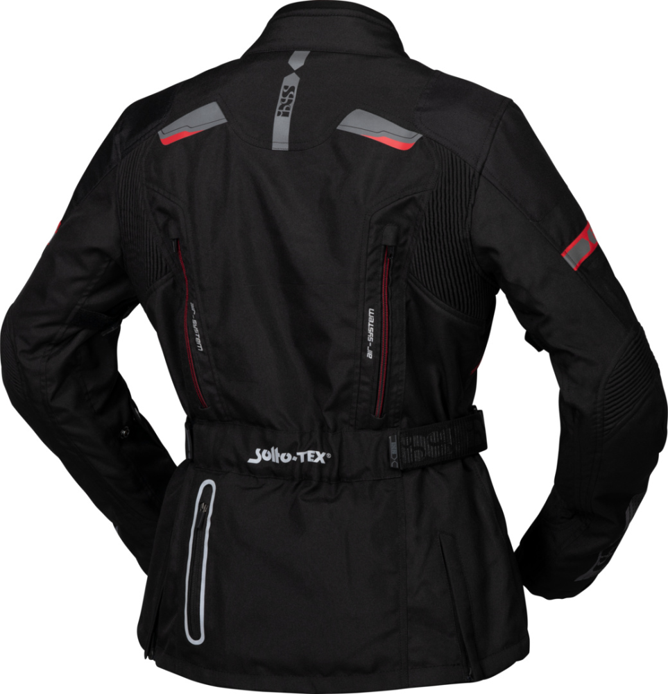IXS Tour Damen Jacke Liz-ST schwarz-rot D2XL
