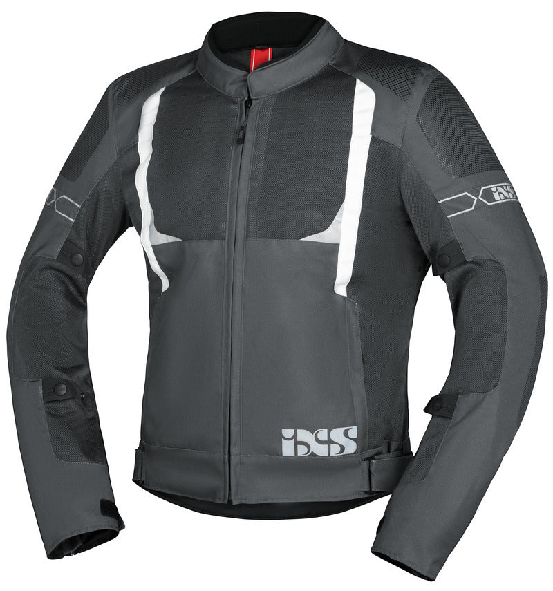 IXS Sport Jacke Trigonis-Air dunkelgrau-grau-weiss L