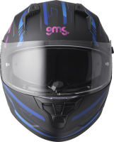 gms Integralhelm Hexago Graphic matt-blau-violett M
