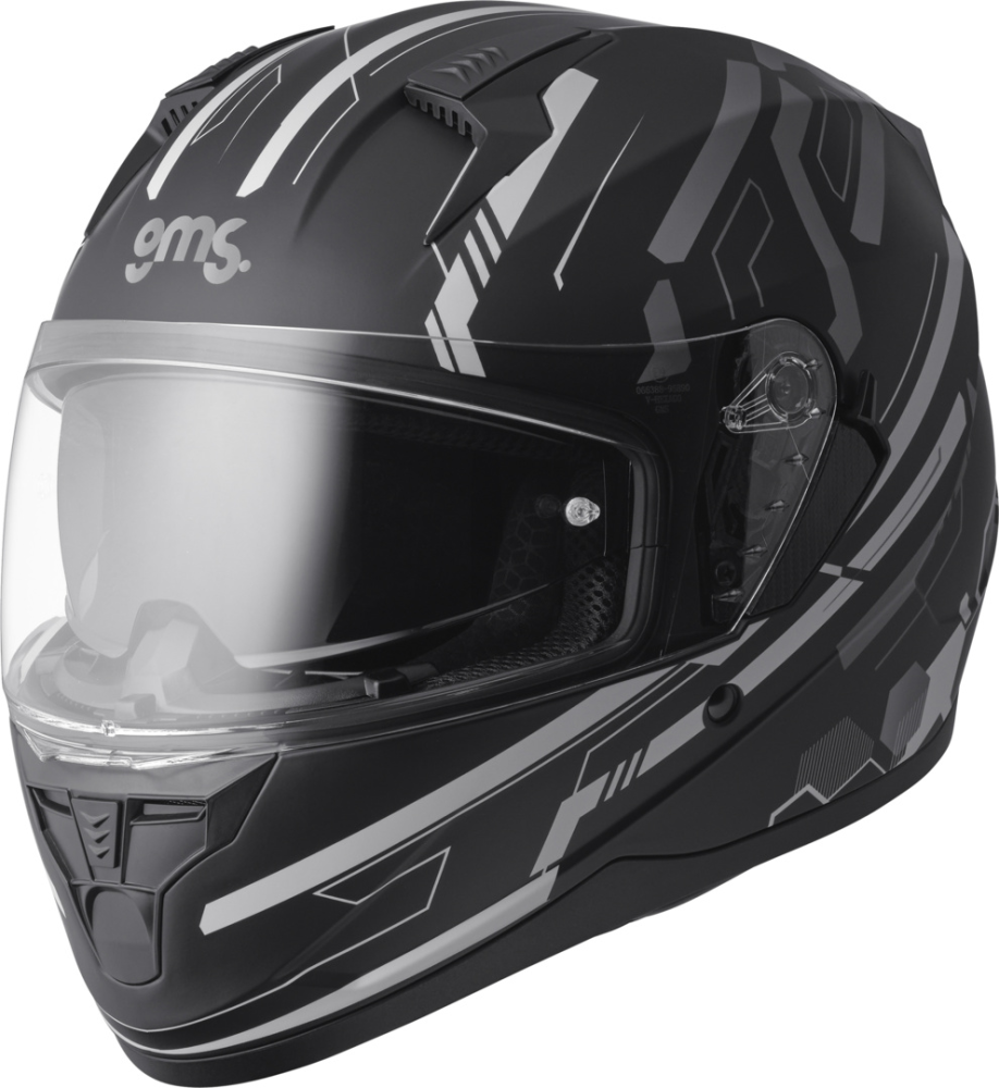 gms Integralhelm Hexago Graphic matt-grau XL