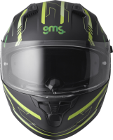 gms Integralhelm Hexago Graphic matt-grün L