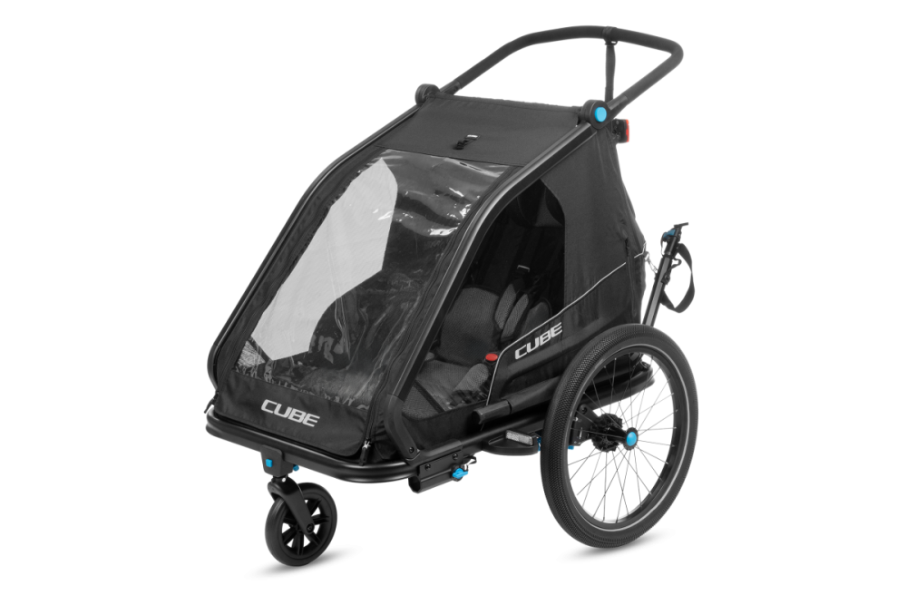 Cube Kinder Fahrradanhänger Double CMPT black